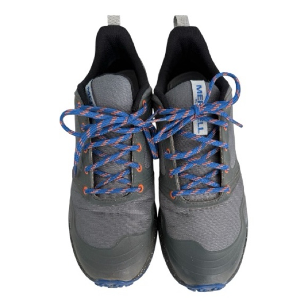 Merril Men's Hiking Shoes Gray with Blue and Orange Accents